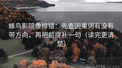 蜂鸟影院像排错：先查因果词有没有带方向，再把前提补一句（读完更清楚）
