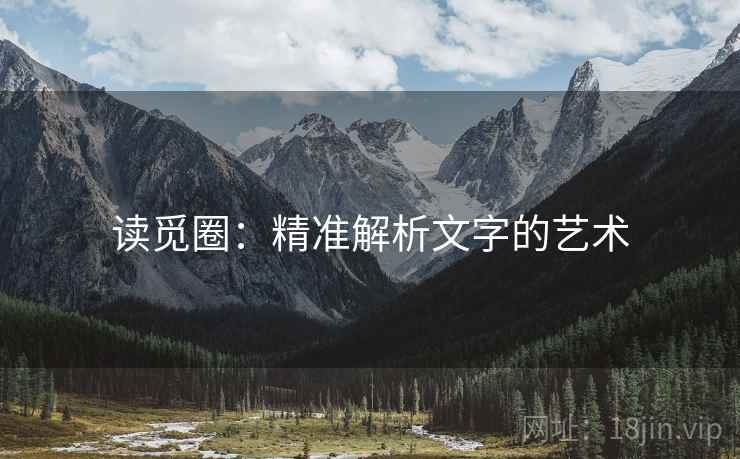 读觅圈：精准解析文字的艺术